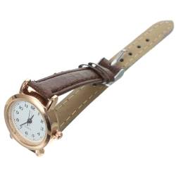 TEHAUX Braune Uhren Für Herren Vintage-Uhr Gesicht Leder Uhr Dekorative Taschenuhr Dekorative Mädchenuhr Damen Schmuck Uhr Sportuhren Für Damen Clip-Uhr Kleines Zifferblatt Frau Anschauen von TEHAUX