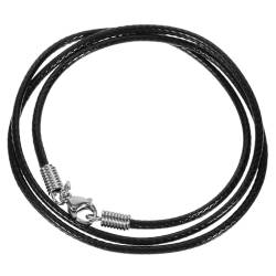 TEHAUX Schmuckherstellungszubehör Halskettenschnur Halskette für Männer eine Halskette Herrenhalsketten schwarze Kordel Halskette Schnur Schüttgut Lederseil Materialien hängendes Seil von TEHAUX