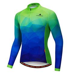 TELEYI Herren Fahrradtrikot Langarm Fahrradjacke Bikshirt Schnell Trocknend Atmungsaktiv Mountainbike Kleidung von TELEYI