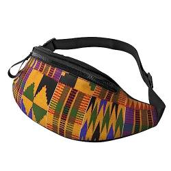 African Tribal Ethnic Texture Herren und Damen Crossbody Bauchtasche, verstellbare Mode Sport Brusttasche, Schwarz, Einheitsgröße, Schwarz , Einheitsgröße von TEMKIN