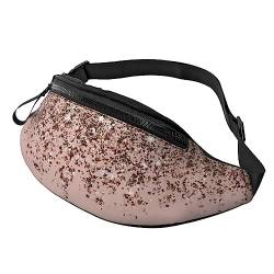 Blush Rose Gold Herren und Damen Crossbody Bauchtasche, verstellbare modische Sport-Brusttasche, Schwarz, Einheitsgröße, Schwarz , Einheitsgröße von TEMKIN