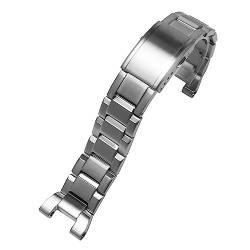 Edelstahl-Armband for Casio for GST-W300 for GST-400G for GST-B100 for GST-210 for S100D for S110D for W110 schwarzes Metall-Uhrenarmband (Color : Silver) von TEMKIN