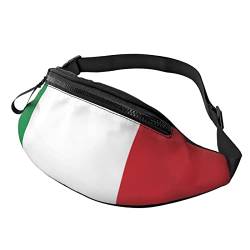 Gürteltasche mit italienischer Flagge, für Herren und Damen, verstellbar, modisch, Sport, Schwarz, Einheitsgröße, Schwarz , Einheitsgröße von TEMKIN