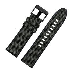 TEMKIN For DIESEL for Dz4500 for Dz4506 for DZ7420 for DZ4318 Leinwand Silikon Armband männer 24 26 28mm Zubehör nylon Armband (Color : Army green black, Size : 26mm) von TEMKIN