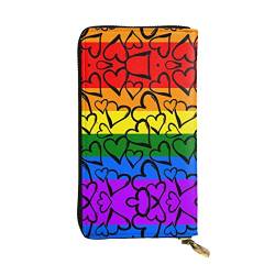 TEMKIN Gay Pride Herren-Clutch mit Regenbogen-Muster, bedruckt, mit Reißverschluss, modisch, mit Kartenschlitz, großes Fassungsvermögen, Kartenetui, Gay Pride Regenbogen-Muster, Einheitsgröße von TEMKIN