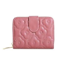 TEMKIN Geldbörse Frauen Mode Blumendruck Kurzer Brieftasche Reißverschluss Tri-Fold Wallet von TEMKIN