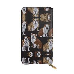 TEMKIN Pinguin bedruckte Damen Geldbörse, Herren Reißverschluss Clutch mit Kartenfach Große Kapazität Kartenetui, French Bulldogs, Einheitsgröße von TEMKIN