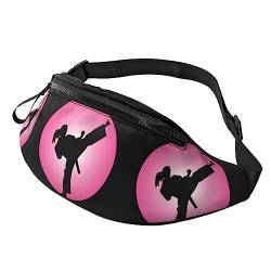 Taekwondo Design Bauchtasche für Damen und Herren, verstellbar, modisch, Sport-Brusttasche, Schwarz, Einheitsgröße, Schwarz , Einheitsgröße von TEMKIN