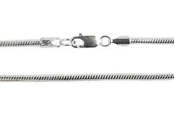 Schmuck Kette Schlangenkette rund Snake Chain L 50cm = 20" kurz, 925 Sterling Silber, Halskette mit Karabiner Verschluss von TEMPELWELT