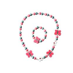 TENDYCOCO Armband Cartoon bunten Schmetterling Armband Halskette Schmuck Set für Mädchen Kinder von TENDYCOCO