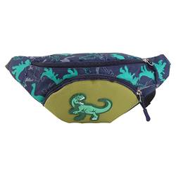 TENDYCOCO Dinosaurier Bauchtasche Gürteltasche Dinosaurier Bauchtasche Bauchtaschen Brustbeutel Schultertasche für Jungen Mädchen, Grün 1, 32*7*13cm, modisch von TENDYCOCO