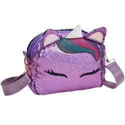 TENDYCOCO Einhorn-Crossbody-Geldbörse – Glitzer-Pailletten-Einhorn-Umhängetasche Handtasche Messenger Bag Für Mädchen von TENDYCOCO