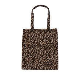 TENDYCOCO Frauen Leopardenmuster Umhängetasche Mode Leinwand Handtasche Einkaufstasche Schulranzen für die Reise tägliche Schule von TENDYCOCO