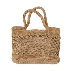 TENDYCOCO Umhängetasche Handtasche Baumwolle Handgefertigt Große Kapazität für Frauen (Hellbraun) von TENDYCOCO