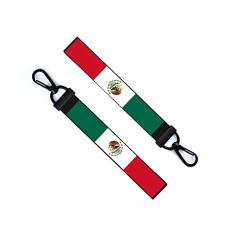 Mexiko-Schlüsselanhänger, Gepäckanhänger, Reißverschluss, Schlüsselanhänger, Tasche, Schlüsselanhänger, Südamerika, Hispanischer Anhänger, Schwarz von TENNER.LONDON