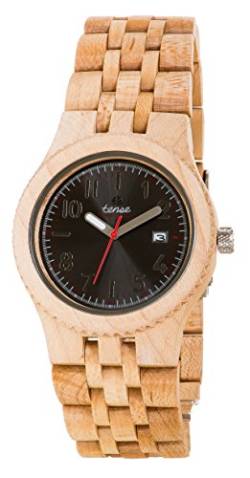 TENSE 'Yukon Katalox' Herren Holzuhr Katalox Ø 45 mm Armbanduhr aus Holz analog Quarz J5200M von TENSE