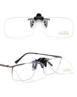 TERAISE Clip-on-Lesebrille, Aufklappbare Blaulichtbrille Clip-on-Brille, ultraleichte Clip-on-Lupe für Brillen, Clip-on-Lesegerät für Männer/Frauen, geeignet für angeklippte Korrektionsbrillen(1.0X) von TERAISE