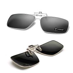 TERAISE Polarisierte Sonnenbrille des Metallclips, Sonnenbrille der Männer Klipp,Mit Flip-Funktion, Geeignet für Outdoor-Sportarten von TERAISE