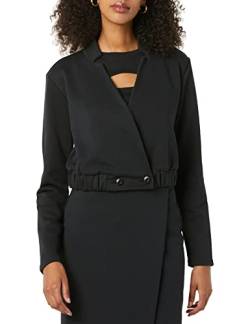 TEREA Cropped-Jacke für Damen, Madelyn French Terry, Schwarz, Größe XL von TEREA