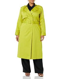 TEREA Trenchcoat für Damen, Nicolette Gürtel, Citronelle/Adobe-Kranichdruck, Größe L von TEREA