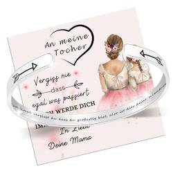 TERRISHE Manschette Armreifen Inspirierende Tochter Manschettenarmbänder für Damen Manschette Armreifen Inspirierende Tochter Kollege Geburtstags Abschluss Zitate Schwester Verstellbare Armbänder von TERRISHE