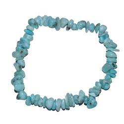 Larimar auch Atlantisstein genannt Mini Nugget Armband ca. 3-5 mm, Größe des Armbandes ca. 19-20 cm von TESTEL