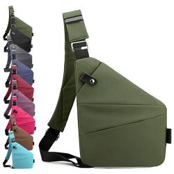 Diebstahlsichere Reisetasche Damen, Diebstahlsichere Tasche Damen, Anti Diebstahl Tasche Damen, Damendiebstahlsichere UmhäNgetasche Damen, Tasche Diebstahlsicher Damen (Green,Rechte) von TETGSET