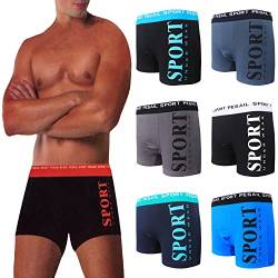 6er Pack Herren Boxershorts Retroshorts Baumwolle Unterhose Unterwäsche Trunks Shorts Boxer - 3XL 6 Stück von TEXEMP