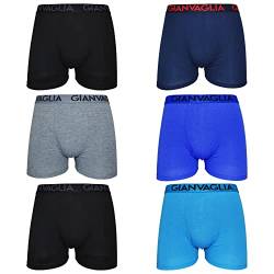 6er Pack Herren Boxershorts Retroshorts Baumwolle Unterhose Unterwäsche Trunks Shorts Boxer Seamless - 3XL 6 Stück von TEXEMP