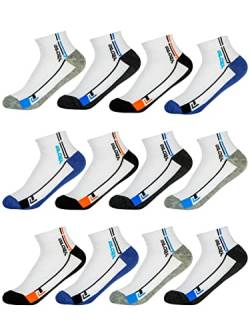 TEXEMP 12 Paar Sport Sneaker Socken Herren Sportsocken Damen Füßlinge Baumwolle - 39-42, 12 Paar, Lager 5 von TEXEMP