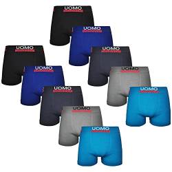 TEXEMP 5er - 20er Pack Herren Boxershorts Microfaser Unterhose Trunks Boxer Shorts Unterwäsche Underwear Farbmix (Lager 185, Größe M-L, 10er Pack) von TEXEMP