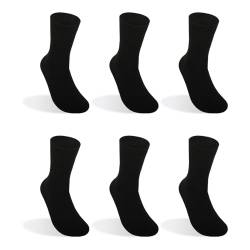 TEXEMP 6 Paar Thermo Socken Herren & Damen Baumwolle Warme Wintersocken Strümpfe Skisocken Dicke Arbeitssocken - 6 Paar, 39-42, Lager 31 von TEXEMP