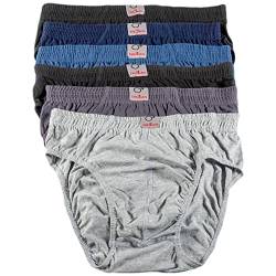TEXEMP 6er, 12er Pack Herren Slips Unterhosen Männer Feinripp Unterwäsche aus 100% Baumwolle - 4XL 6 Stück von TEXEMP
