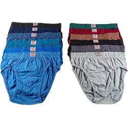 TEXEMP 6er, 12er Pack Herren Slips Unterhosen Männer Feinripp Unterwäsche aus 100% Baumwolle - M 12 Stück von TEXEMP