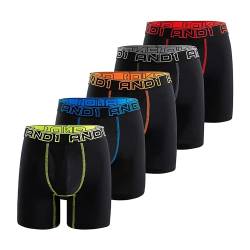 TEXEMP AND1 Boxershorts Herren Unterwäsche Unterhosen (5er Pack) Boxer Shorts Kein kratzender Zettel - Hoher Beinausschnitt - (Größe M, 5 Stück) von TEXEMP