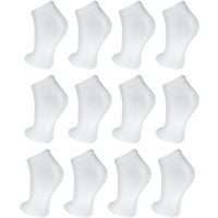 TEXEMP Kurzsocken 12 bis 60 Paar Sneaker Socken Herren Damen Weiß Baumwolle Freizeit (24-Paar) Strapazierfähig von TEXEMP