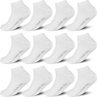 TEXEMP Sneakersocken 12 Paar Sneaker Socken Baumwolle Herren Damen Sport Kurz Füßlinge (Packung) Langlebig & Robust von TEXEMP