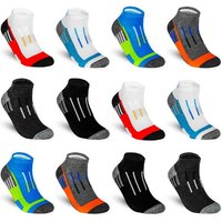 TEXEMP Sneakersocken 12 Paar Sneaker Socken Herren & Damen Baumwolle Freizeit Füßlinge (Packung, 12 Paar) von TEXEMP