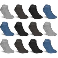 TEXEMP Sneakersocken 12 Paar Sneaker Socken Kurzsocken Herren Damen Baumwolle Freizeit Kurz (Packung, 12 Paar) von TEXEMP