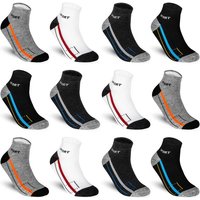 TEXEMP Sneakersocken 12 Paar Sneaker Socken Sport Freizeit Herren Damen Baumwolle Kurz (Packung, 12 Paar) von TEXEMP