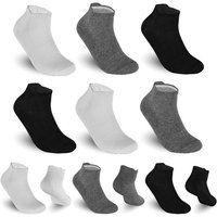 TEXEMP Sneakersocken 12 bis 36 Paar Sneaker Socken Herren Damen Mehrfarbig Baumwolle (Packung, 24-Paar) Sparpackung von TEXEMP