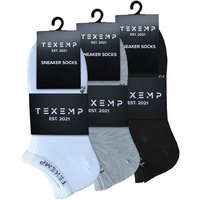 TEXEMP Sneakersocken 15 Paar Snekaer Socken Herren & Damen Baumwolle Sport Freizeit Kurz (Packung, 15-Paar) Langlebig & Robust von TEXEMP