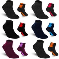 TEXEMP Sneakersocken 6, 12, 18 Paar Sneaker Socken Herren & Damen Mehrfarbig Baumwolle (Packung, 12-Paar) Robust & Langlebig von TEXEMP