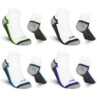 TEXEMP Sneakersocken 6 bis 18 Paar Sneaker Socken Herren & Damen Baumwolle Weiß Sport (Packung, 6-Paar) Robust & Langlebig von TEXEMP