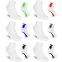 TEXEMP Sneakersocken 6 bis 18 Paar Sneaker Socken Herren & Damen Mehrfarbig Baumwolle (Packung, 18-Paar) Langlebig & Robust von TEXEMP