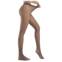 TEXEMP Thermostrumpfhose Damen Thermo Strumpfhose Bekannt aus SOCIAL MEDIA Winter Gefüttert Warm Fleece Weich Stretchy - Mokka, Größe S/L, 1er Pack von TEXEMP