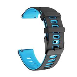 TEXUM Silikon-Uhrenarmbänder für 20 mm, 22 mm Universal-Uhrenarmbänder (Farbe: blau, hellblau, Größe: 20 mm universell) von TEXUM