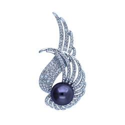 Brosche Natürliche Perle Brosche Persönlichkeit Flut Atmosphäre High-end Weibliche Accessoires Luxus Pin Anzug Temperament von TEmkin