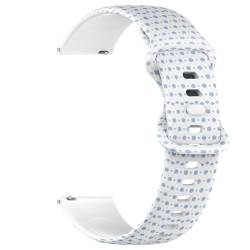 Kompatibel mit Ticwatch GTH 2 / Pro 3 / Pro 2020 / Pro S/GTX, 22 mm Ersatz-Sportuhrband (blau-weiße Schneeflocken), weiches Silikon-Armband, Silikon, Kein Edelstein von THAZEE