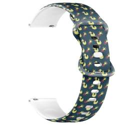 THAZEE 20 mm Schnellverschluss-Sportuhrband aus weichem Silikon (Entennippel) Ersatz-Gummiband für Damen und Herren von THAZEE